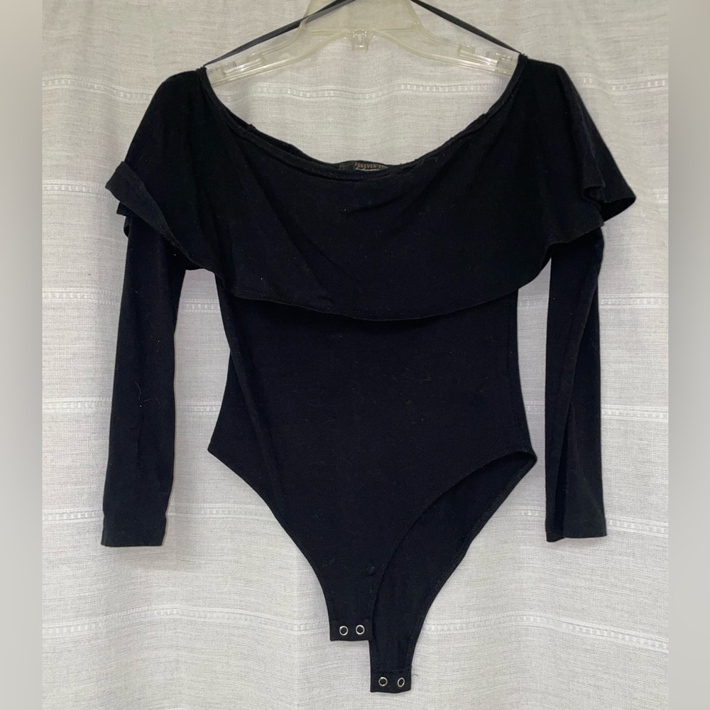 Black Off the Shoulder Body Suit